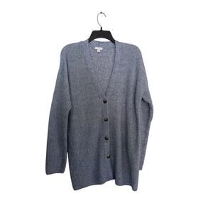 J.Jill Cardigan Sweater Button Up V-Neck Cardigan Blue Size Medium